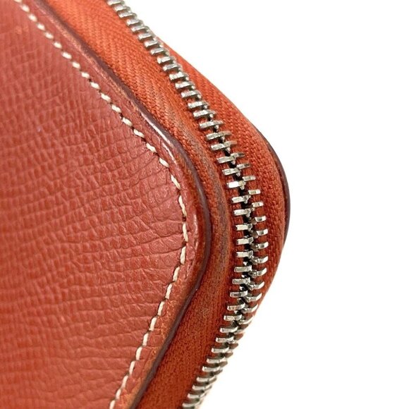 HERMES Azap Long silk in Epsom Brique - Picture 6 of 13